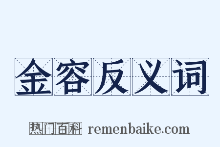 金容反义词是什么意思的图片